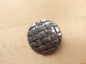 Pewter Basket Weave 1 1/4" button.    Price per Button