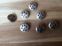 Load image into Gallery viewer, Metal Paw Print Button.   Price per Button