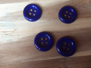 Royal Blue 1 1/2" Four Hole Button.   Price per Button