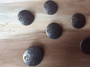 Metal 7/8" Goat Button.    Price per Button