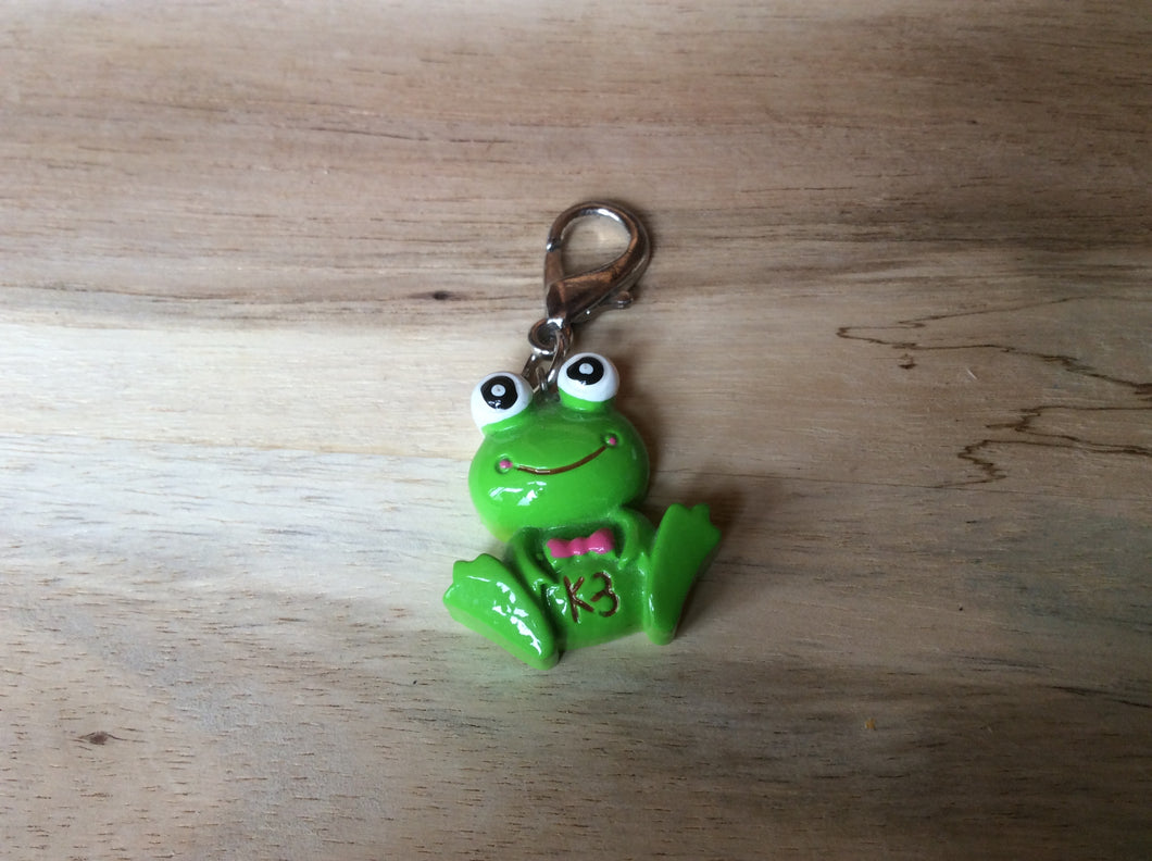 Happy Frog Zipper Pull.    Price per Zipper Pull