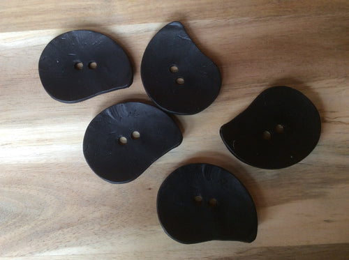 Black Paisley Button.    Price per Button