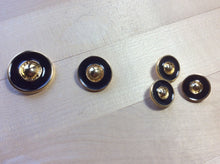 Load image into Gallery viewer, Midnight Navy &amp; Gold Button.   Price per Button