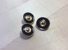 Load image into Gallery viewer, Midnight Navy &amp; Gold Button.   Price per Button