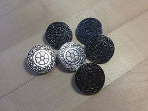 Flower Metal Stamp Button      Price per Button