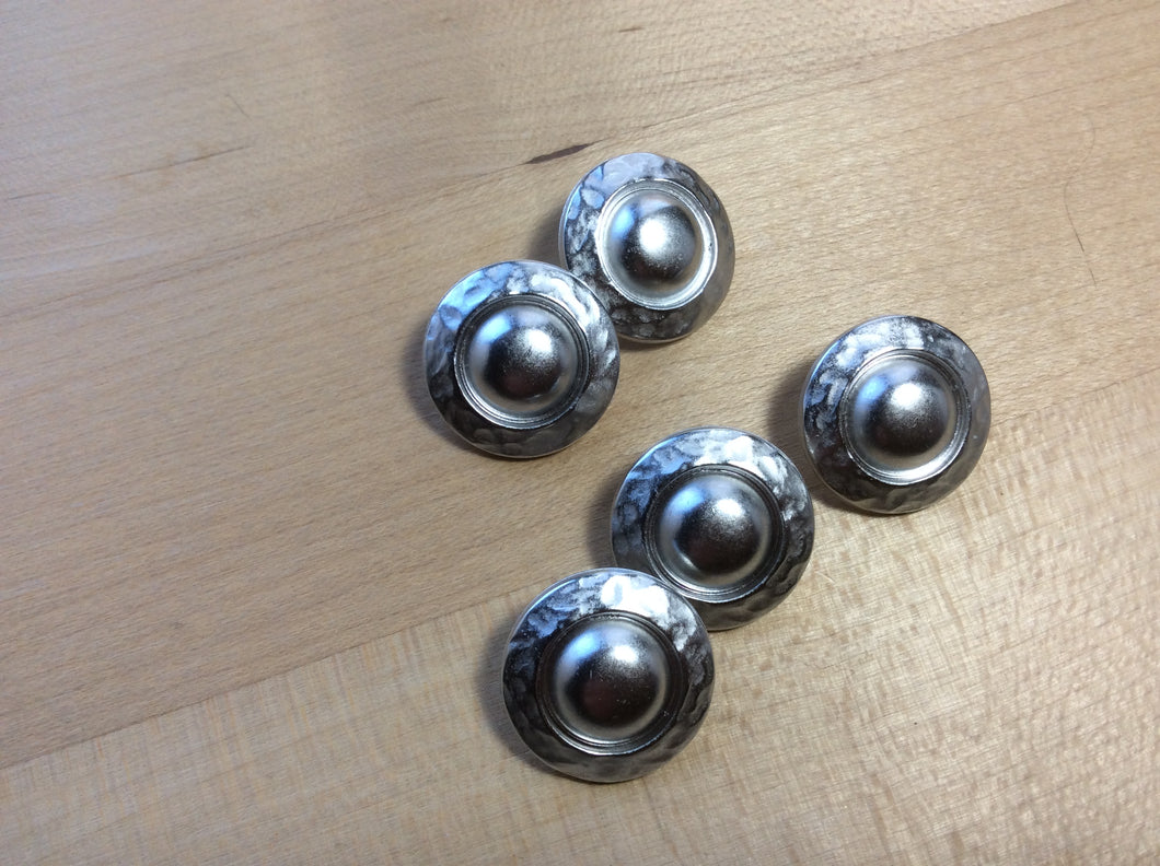 Hammered Silver Metal Button.   Price per Button
