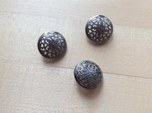 Load image into Gallery viewer, Grey Pewter Filigree Button.   Price Per Button