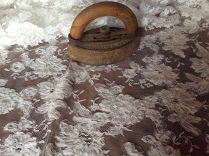 Vintage Ribbon Worked Chantilly Lace.    1/4 Metre Price