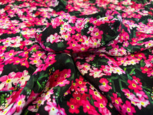 Load image into Gallery viewer, Neon Floral Garden 100% Silk Georgette.   1/4 Metre Price