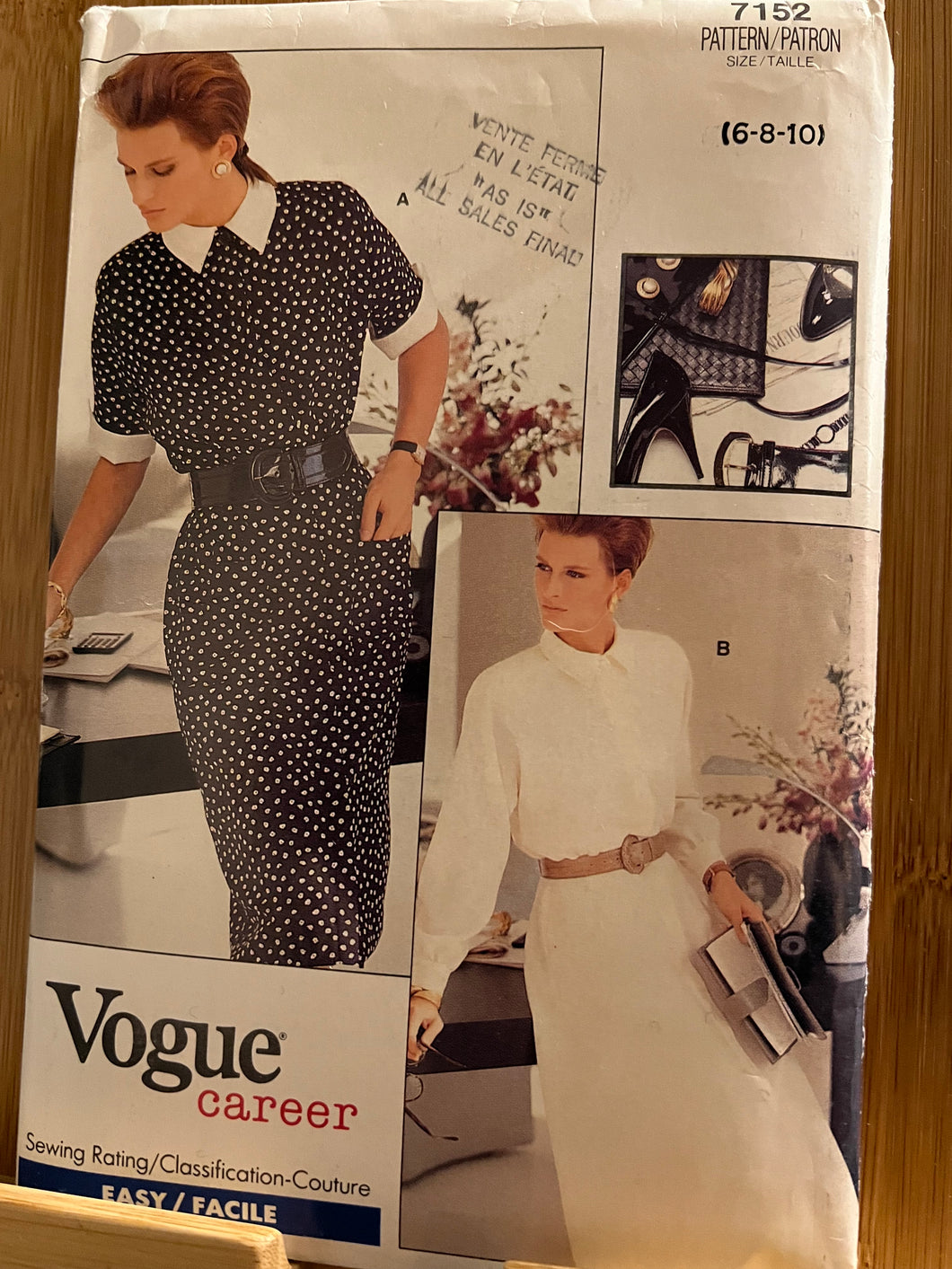 Vintage Vogue #7152 Size 6-8-10