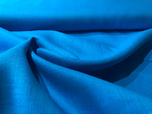 Load image into Gallery viewer, Turquoise 100% Handkerchief Linen.   1/4 Metre Price