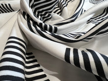 Load image into Gallery viewer, Geometric Black &amp; White Swirls 95% Cotton 5% Elastane.     1/4 Metre Price