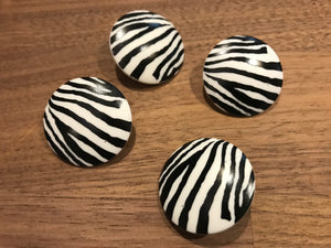 Black & White Zebra Button.  Price per Button