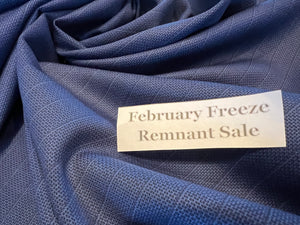 FF#139   Royal Blue Stripe Super 130's 100% Wool Gabardine Remnant 85% OFF!!!