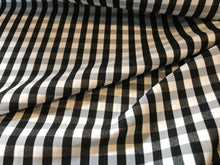 Load image into Gallery viewer, Black &amp; White Gingham Knit 90% Poly 10% Spandex.    1/4 Metre Price