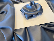 Load image into Gallery viewer, Charisma Blue 100% Silk Charmeuse.  1/4 Metre Price