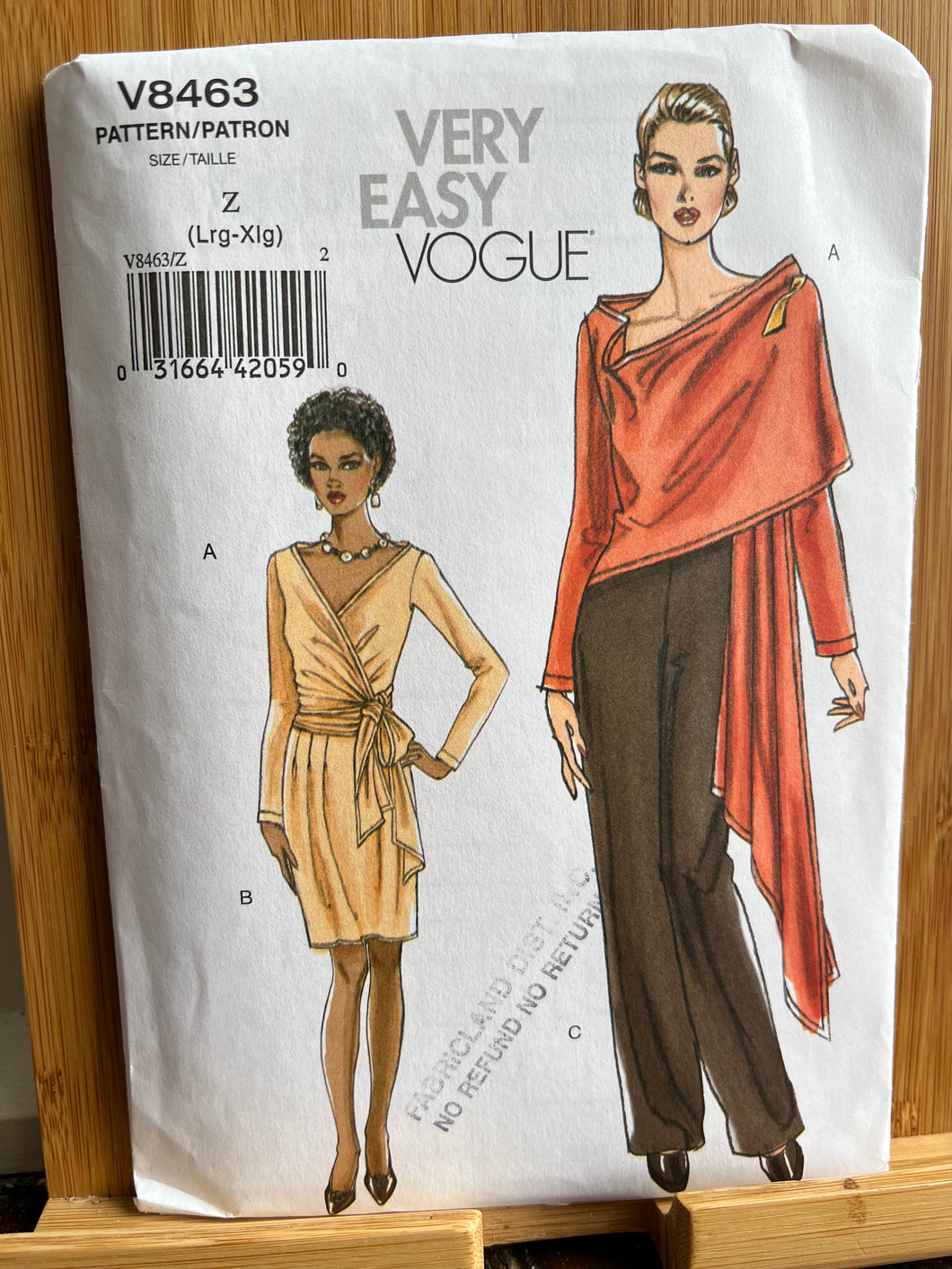 Vintage Vogue #8463 Size Lg - XLG