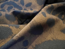 Load image into Gallery viewer, Designer Caramel Brown Leopard 100% Cotton Denim    1/4 Meter Price
