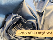 Load image into Gallery viewer, Harbour Blue 100% Silk Dupioni.      1/4 Meter Price