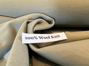 Designer Sage Green 100% Wool Double  Knit 60% off!!  1/4 Metre Price