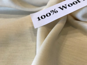 Ivory Lightweight 100% Wool Knit     1/4 Metre Price