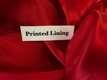 Load image into Gallery viewer, Red “V” Designer Bemberg Lining     1/4 Meter Price
