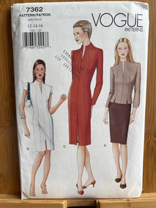 Vintage Vogue #7362 Size 12-14-16