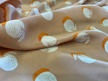 Load image into Gallery viewer, Designer Peach &amp; Cream Amora Tangerine 100% Silk Crepe de Chine.   1/4 Metre Price