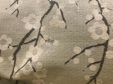 Load image into Gallery viewer, Oatmeal &amp; Brown Cherry Blossom Chenille Home Dec.    1/4 Metre Price