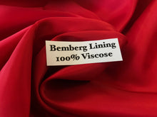 Load image into Gallery viewer, Poppy Red Bemberg Lining      -        1/4 meter price