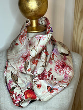 Load image into Gallery viewer, Floral 100% Silk Twill Scarf