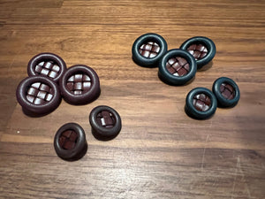 Basket Weave Leather Buttons.  Price per Button