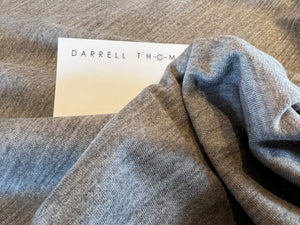 Reversible Grey/Charcoal 100% Wool Knit.   1/4 Metre Price