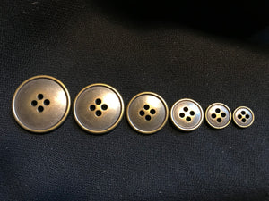 Antique Gold Plastic Morteau Suiting Button