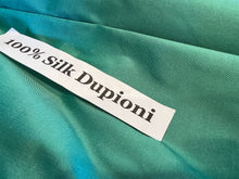 Load image into Gallery viewer, Caribe Green 100% Silk Dupioni.   1/4 Metre Price