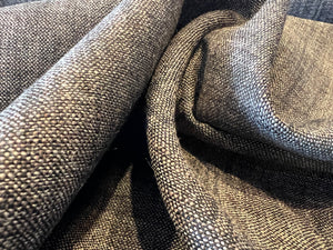 Designer Charcoal Hopsack 66% Wool, 22% Linen, 12% Silk 1/4 meter price