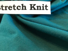 Load image into Gallery viewer, Kingfisher Teal knit 2 way stretch. 95% Cotton 5% Elastane      1/4 Metre Price