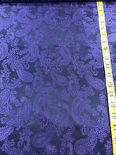Load image into Gallery viewer, Purple Viscose Paisley Lining.    1/4 Metre Price
