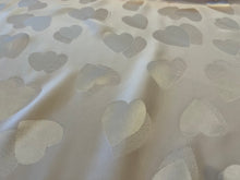 Load image into Gallery viewer, Designer Peach Hearts 100% Silk Charmeuse Jacquard   1/4 Metre Price