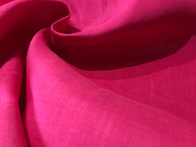 Load image into Gallery viewer, Flamingo Pink 100%  Handkerchief Linen.   1/4 Metre Price