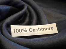 Load image into Gallery viewer, Designer Black 100% Cashmere.   1/4 Metre Price