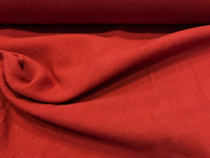 Cayenne Red 100% Rustic Cotton.    1/4 Metre Price