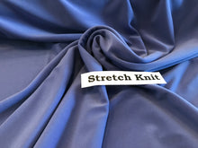 Load image into Gallery viewer, Express Blue Knit 95% Polyester 5% Spandex.   1/4 Metre Price