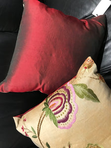 Silk Embroidrey Pillow Cover 20" x 20"