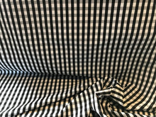 Load image into Gallery viewer, Black &amp; White Gingham Knit 90% Poly 10% Spandex.    1/4 Metre Price