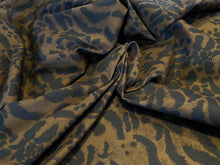 Load image into Gallery viewer, Designer Caramel Brown Leopard 100% Cotton Denim    1/4 Meter Price
