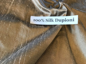 Gold & Black 100% Silk Dupioni     1/4 Meter Price