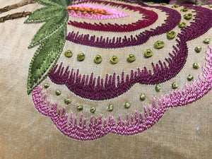 Silk Embroidrey Pillow Cover 20" x 20"