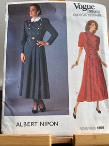 Vintage Vogue   Albert Nipon #1809 Size 10