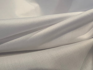 Italian White Satin backed 100% Cotton Shirting.    1/4 Metre Price